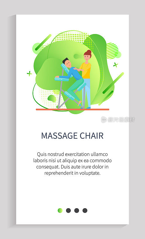 Massage Chair, Masseuse with Client in Spa Salon